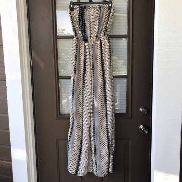 Magnolia Boutique Jumper Blue/Tan/Black Striped Size Small NWOT - Picture 2 of 4